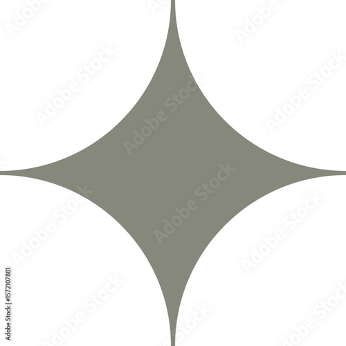 Curved diamond shape