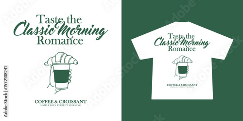 vintage illustration of coffee for breakfast Graphic Design for T shirt Street Wear and Urban Style