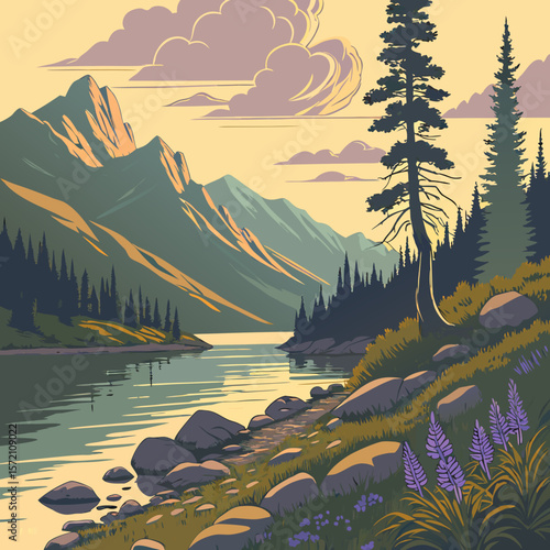 lake in the mountains