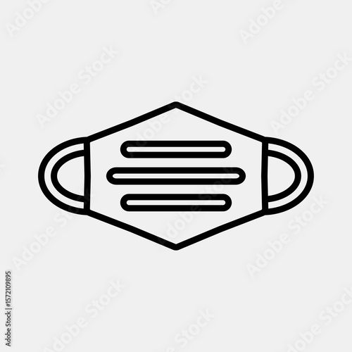 Icon mask. Medical elements. Icon in line style.