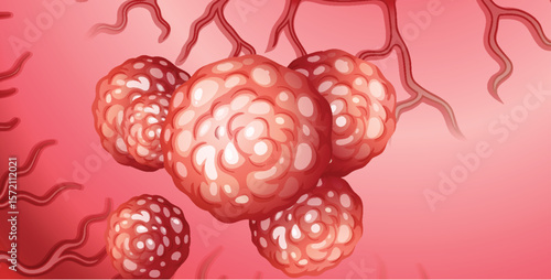 Detailed Vector Illustration of Human Cells