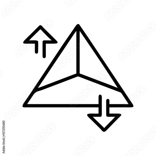 Balanced Triangle Pointing up and Down Representing Duality and Stability