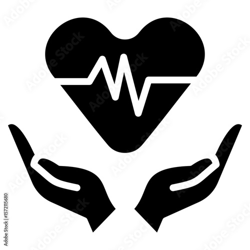 health and wellness glyph icon