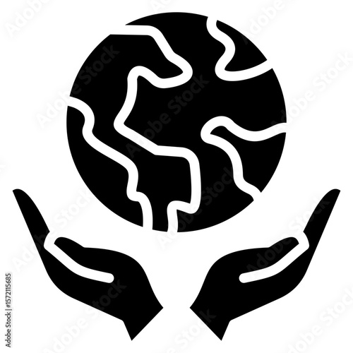 environmental protection glyph icon