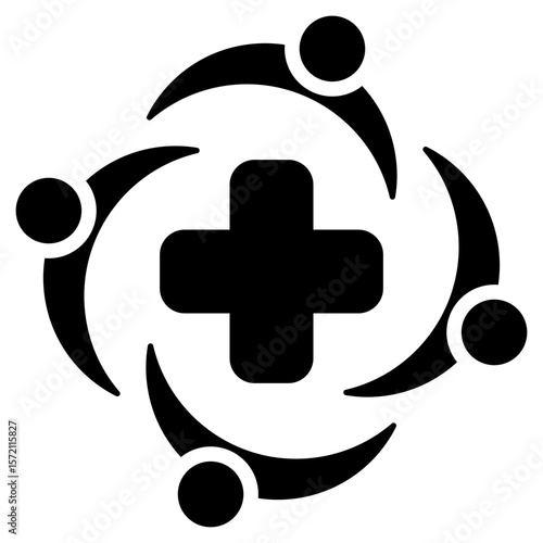 community health clinics glyph icon