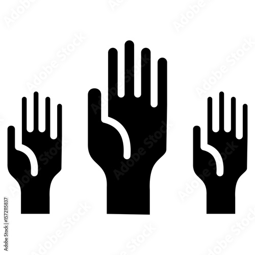 volunteer mobilization glyph icon