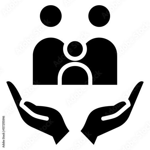 parenting support glyph icon