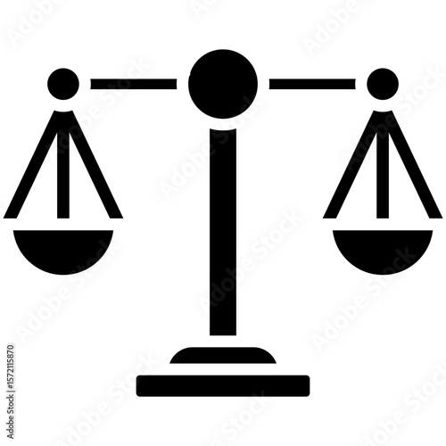 legal aid services glyph icon
