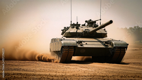 Tank's fury on the dusty battlefield
