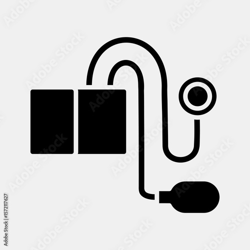 Icon tensimeter. Medical elements. Icon in glyph style.