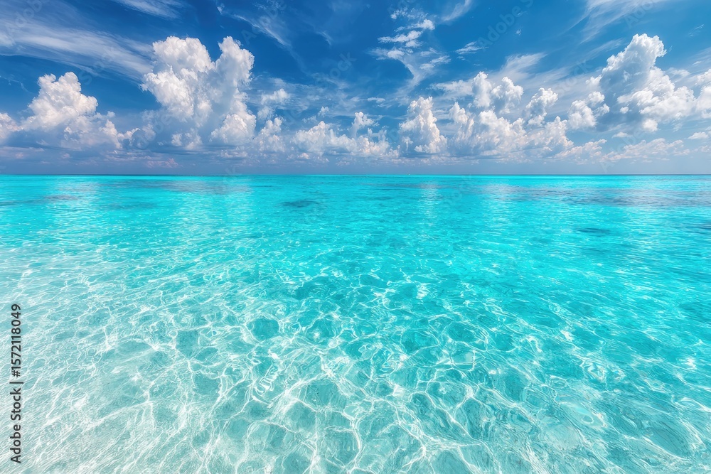 Obraz premium Azure shallows, sunlit sky