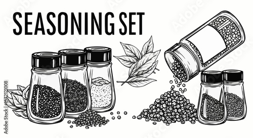 vector set of kitchen utensils