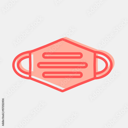 Icon mask. Medical elements. Icon in two tone style.
