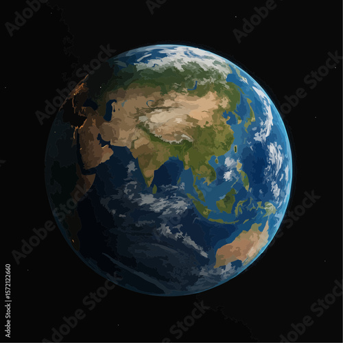 planet earth in space