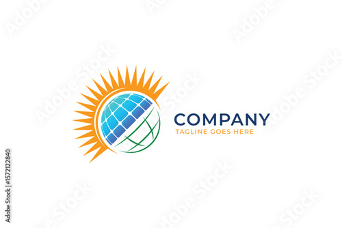 Solar Panel Energy Global Technology Power Supply Equipment with Sun and Earth Shape