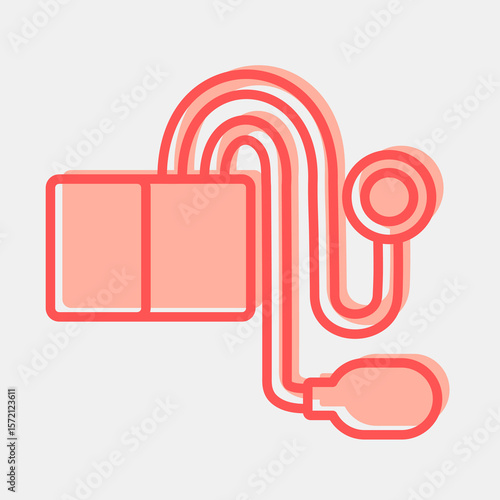 Icon tensimeter. Medical elements. Icon in two tone style.