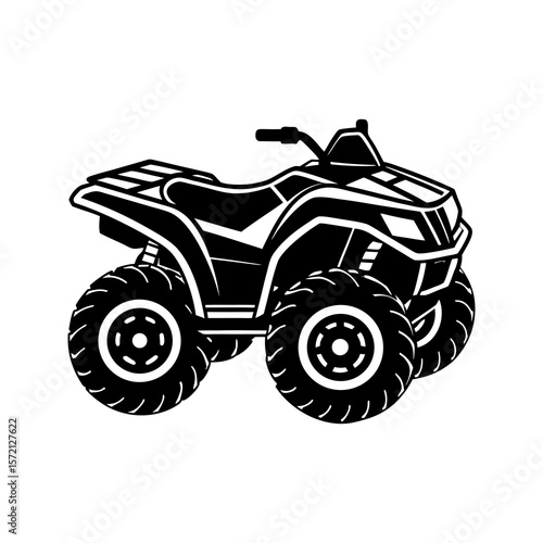 Atv quad bike vector illustration off road adventure vehicle sport recreation isolated on white background