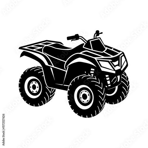 Atv quad bike vector illustration off road adventure sports recreation isolated on white background