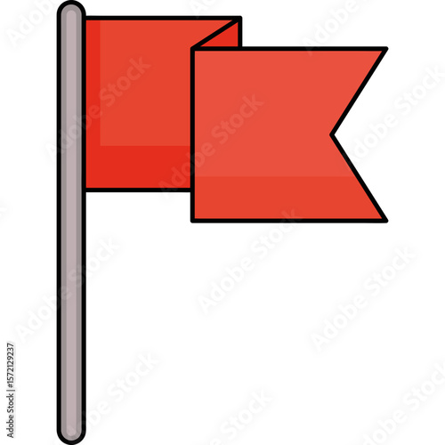 Cosmos Icon Over Red Flag