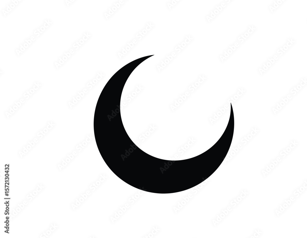 Islam religious symbol star and crescent icon Islam religious symbol star and crescent icon