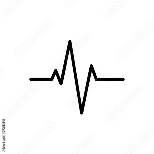 Heartbeat line icon symbolizing health and vital signs