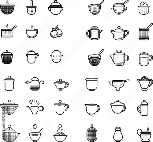 strainer icons, kitchen strainer icons, fine mesh strainer icons, metal strainer icons, stainless steel strainer icons, plastic strainer icons, silicone strainer icons, hand strainer ic