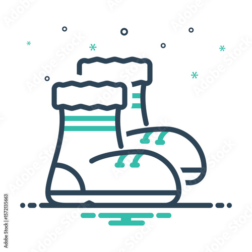 Mix icon for felt boot