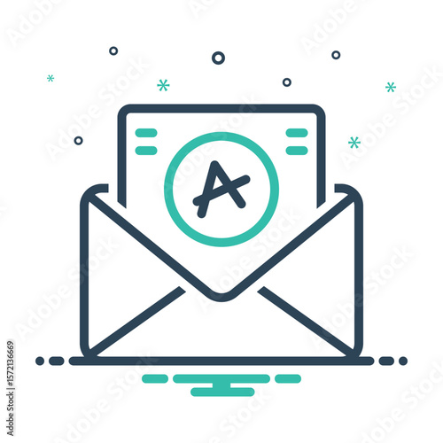 Mix icon for a letter