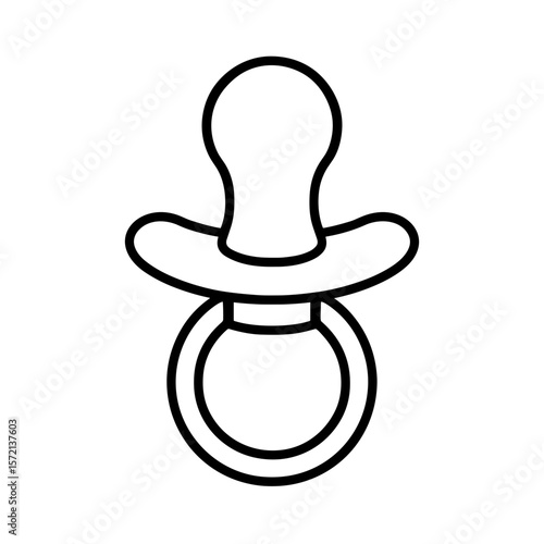 Pacifier icon for babies — symbol of comfort and soothing, outline style