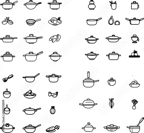 saute pan icons, deep saute pan icons, shallow saut� pan icons, stainless steel saut� pan icons, nonstick saut� pan icons, cast iron saut� pan icons, aluminum saut� pan icons, ceramic s