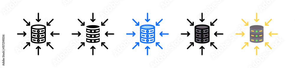 Aggregation Icon Set Multiple Style Collection Aggregation Icon Set Multiple Style Collection