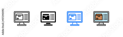 Inventory Icon Set Multiple Style Collection