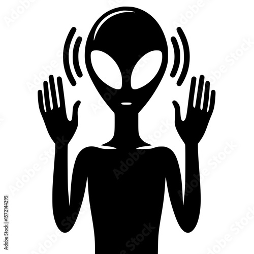 Mysterious alien silhouette