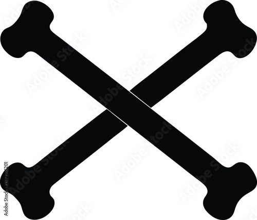 crossed bones vector icon. Halloween Related Vector Icon.