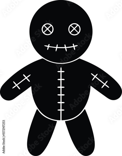voodoo doll vector icon. Halloween Related Vector Icon.
