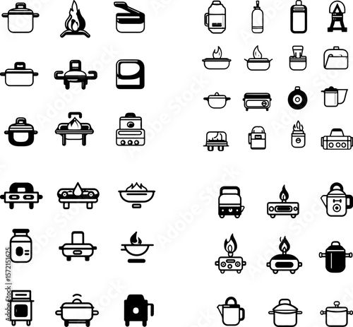 camping stove icon, portable stove icon, outdoor stove icon, hiking stove icon, backpacking stove icon, travel stove icon, campfire stove icon, gas camping stove icon, propane camping s