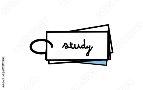 Simple line drawing icon of an English learning vocabulary book