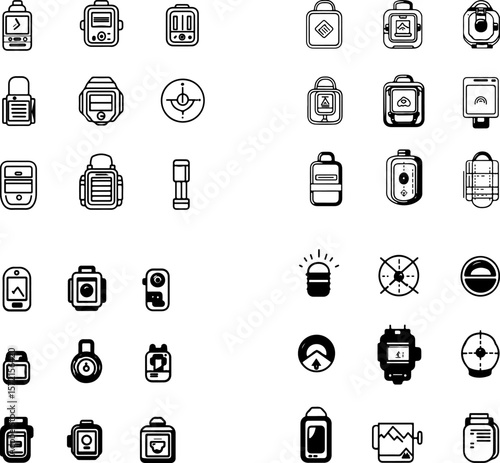 avalanche beacon icons, avalanche transceiver, avalanche safety beacon, avalanche rescue beacon, snow safety beacon, avalanche gear, avalanche recovery beacon, beacon device, avalanche