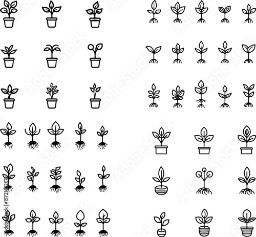 seedling icons, young plant, seedling symbol, seedling growth, seedling leaves, seedling tree, seedling sprout, sprouting seedling, plant seedling, seedling design, seedling stem, seedl