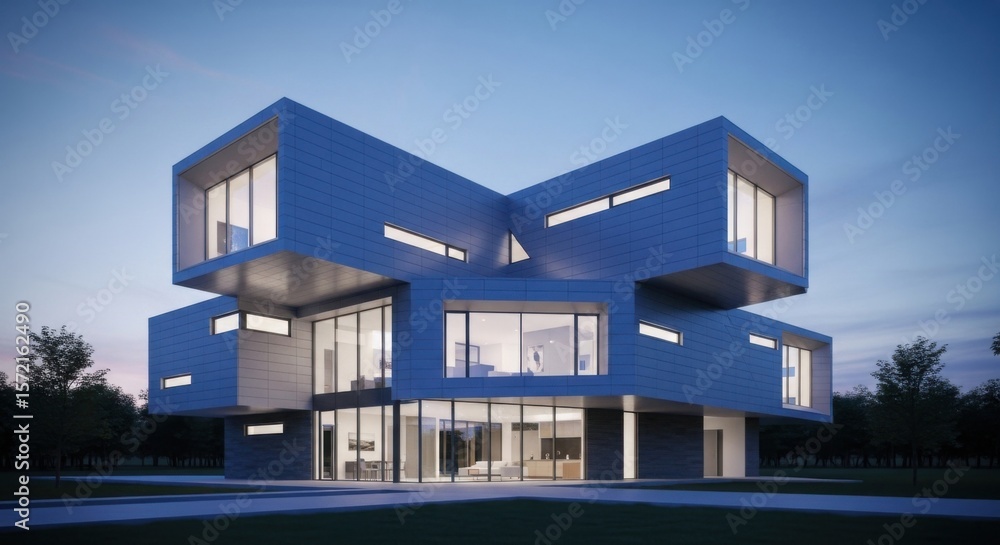 Modern Futuristic Architectural Design of a Luxury Residential House Modern Futuristic Architectural Design of a Luxury Residential House
