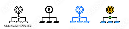 Flow Chart Icon Set Multiple Style Collection