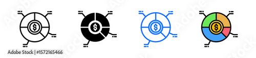 Segmentation Icon Set Multiple Style Collection