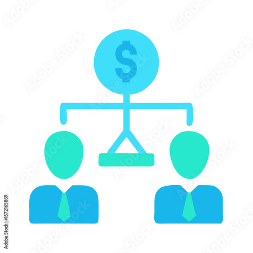 Teamwork with monetary incentives and hierarchical financial connections