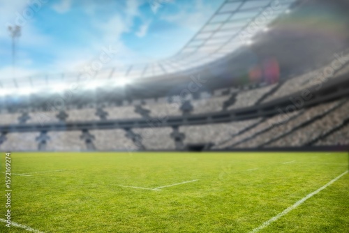 Fotografie Rugby stadium from the field