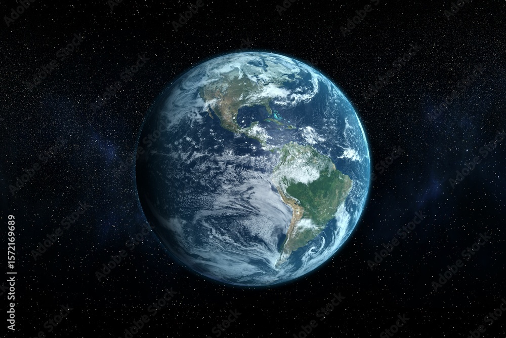 Fototapeta premium Computer graphic image of earth