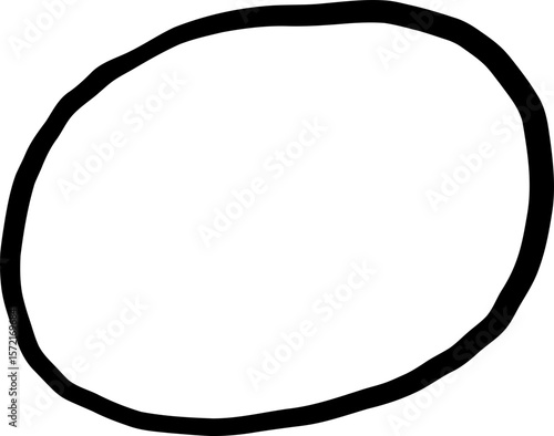 Tilted Oval Blob Outline Shape