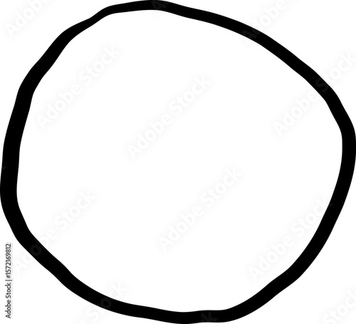 Tilted Oval Blob Outline Shape