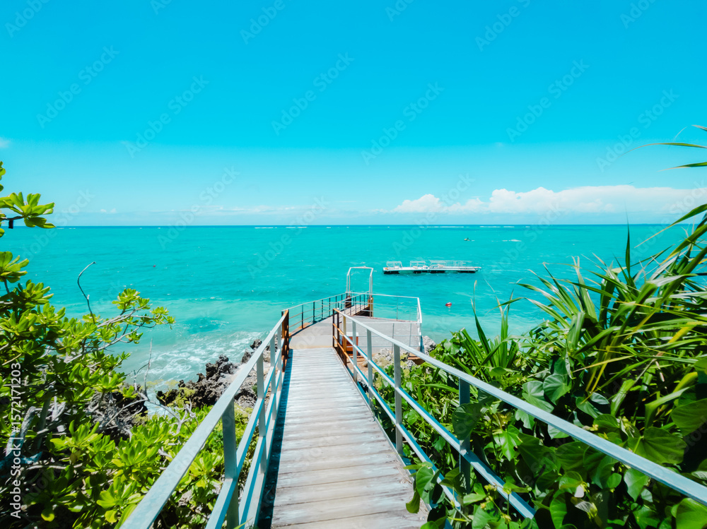 Obraz premium Moon Beach in Okinawa