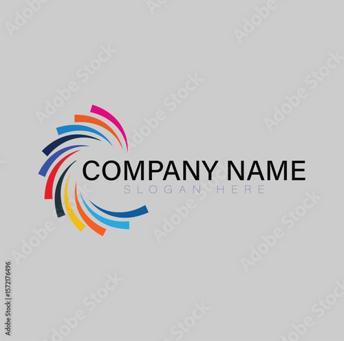 Vibrant, colorful abstract logo design 