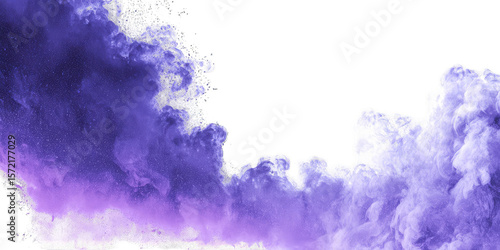 Purple smoke cloud fills frame